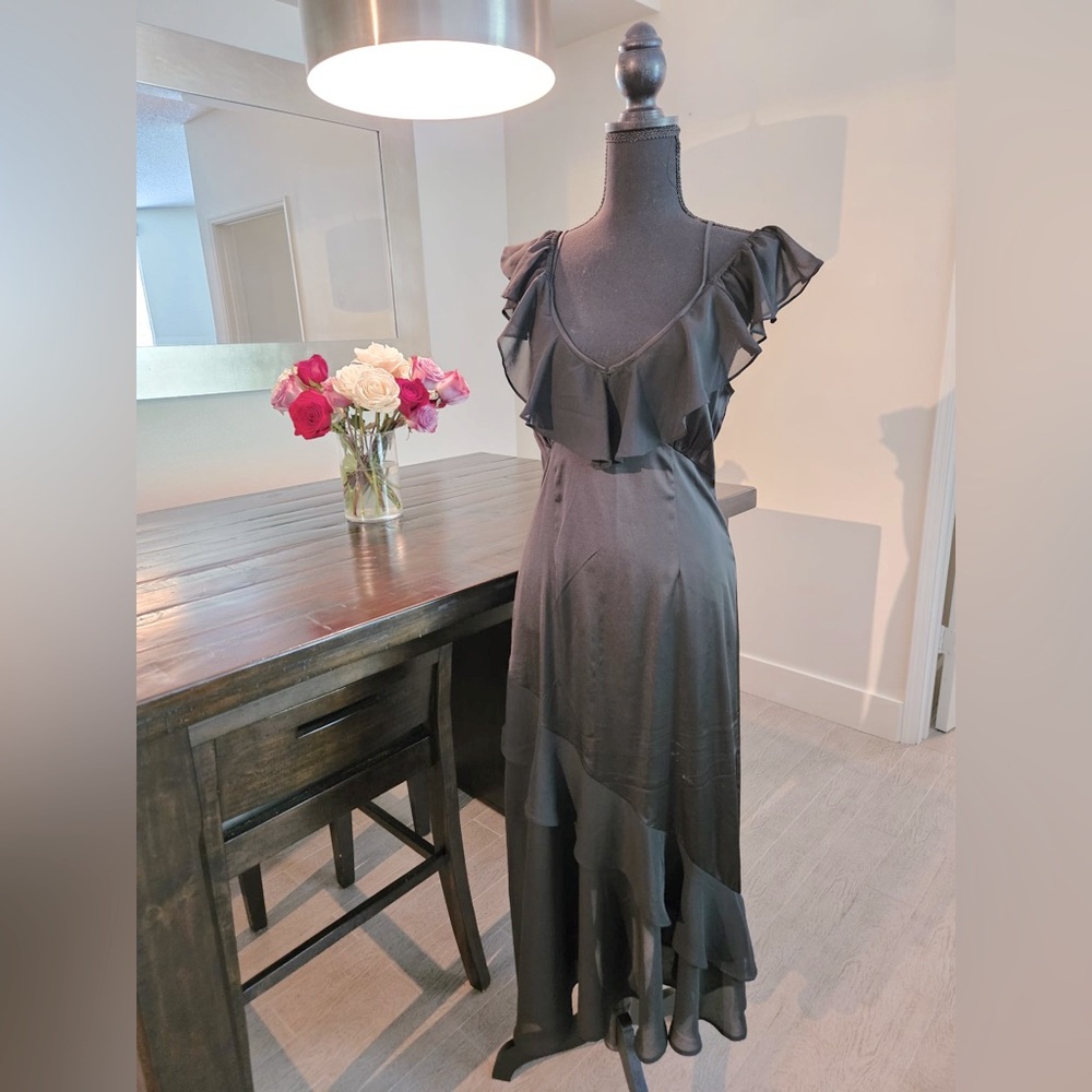 Black silky super sexy dress
